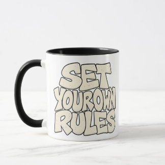 Taza Establece Tus Propias Reglas — Mentalidad de Jefa