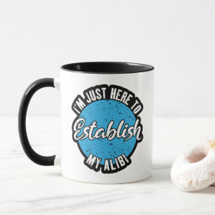 Taza Establecer mi coartada regalo de cita divertida y 