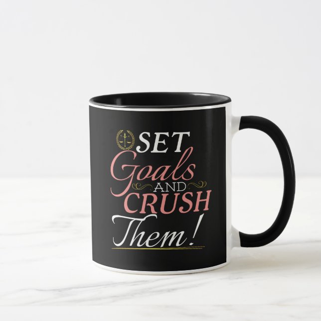 Taza Establecer objetivos y aplastarlos (Derecha)