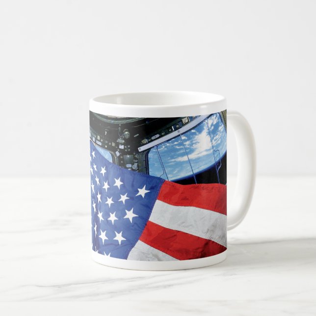 Taza Estación Espacial Bandera Americana Oposición de l (Anverso derecho)