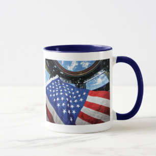 Taza Estación Espacial Bandera Americana Órbita Terrest