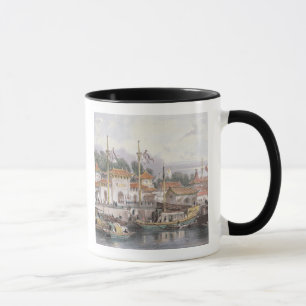 Taza Estación militar del cercano chino la ciudad de C