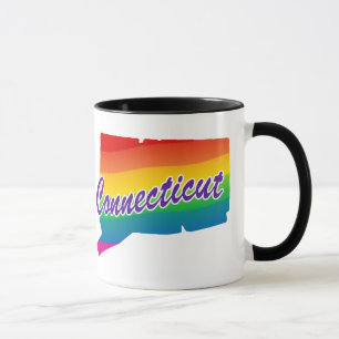 Taza Estado Arcoiris De Connecticut
