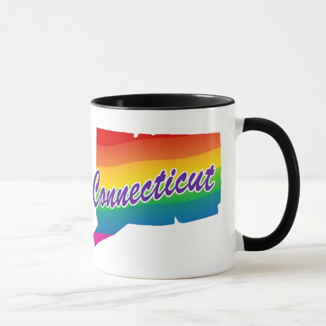 Taza Estado Arcoiris De Connecticut (Derecha)