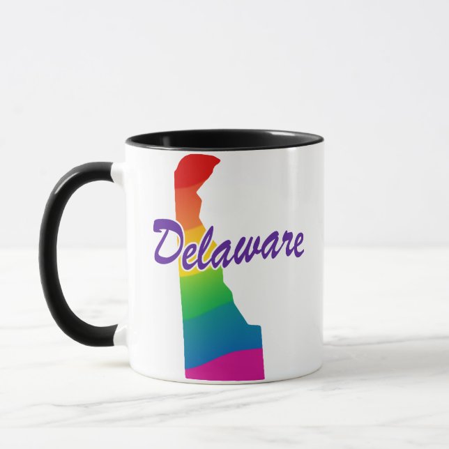 Taza Estado Arcoiris De Delaware (Izquierda)