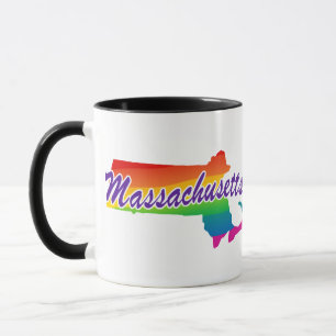 Taza Estado Arcoiris De Massachusetts
