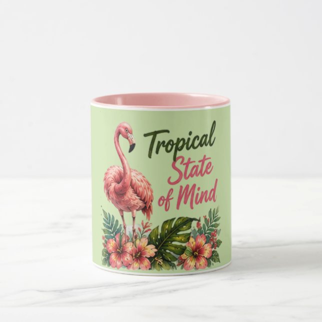 Taza Estado de Ánimo Tropical Verde (Centro)