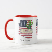 Estado de Arizona Estados Unidos Mapa de Retro Vin