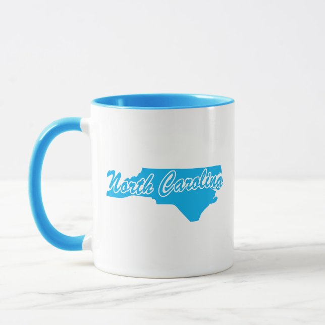 Taza Estado De Carolina Del Norte Forma Mug (Izquierda)