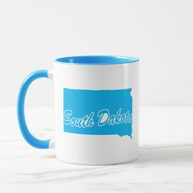 Taza Estado De Dakota Del Sur Forma Mug (Izquierda)