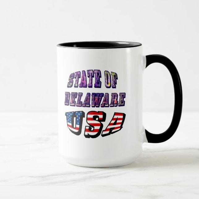 Taza Estado de Delaware Estados Unidos Photo & Flag Tex (Derecha)