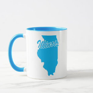 Taza Estado De Illinois Forma Mug