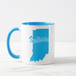 Taza Estado De Indiana Forma Mug