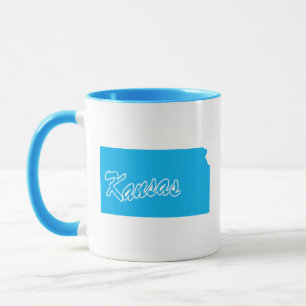 Taza Estado De Kansas Forma Mug