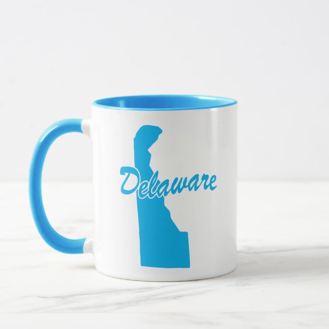 Taza Estado De La Forma De Delaware Mug (Izquierda)