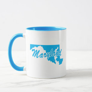 Taza Estado De Maryland Shape Mug