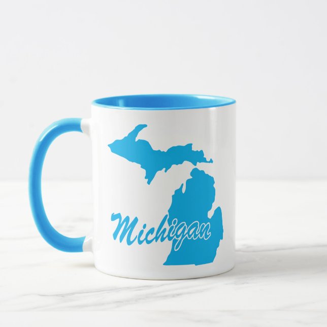 Taza Estado De Michigan Forma Mug (Izquierda)