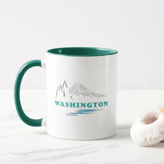 Taza Estado de Washington Estados Unidos de América (Con donut)