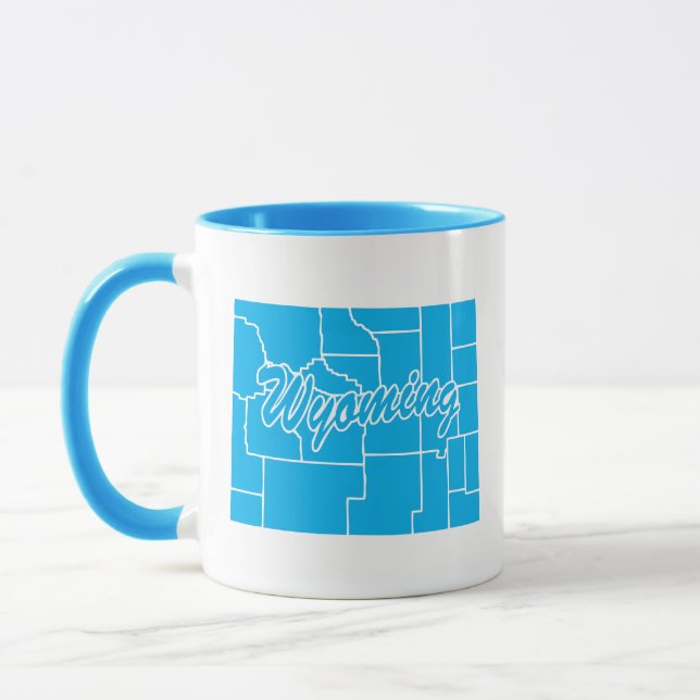 Taza Estado de Wyoming Forma Mug (Izquierda)