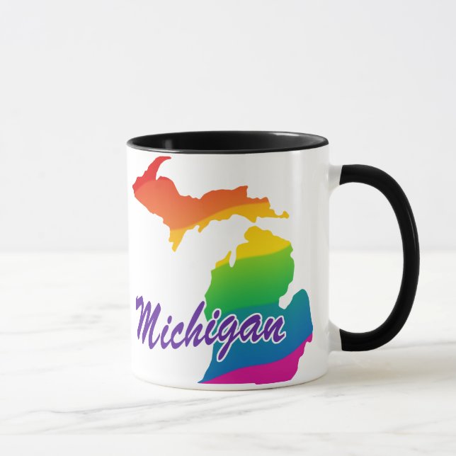 Taza Estado del arco iris de Michigan (Derecha)