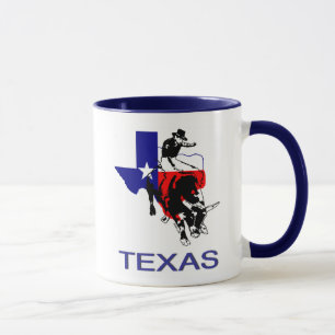 Taza Estado del jinete de Bull del rodeo de Tejas