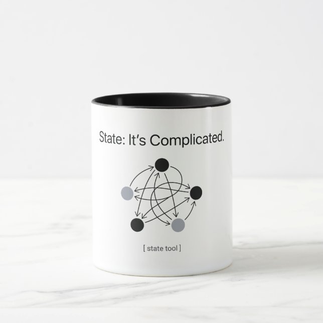 Taza Estado: Es Complicado Humor de Programador (Centro)