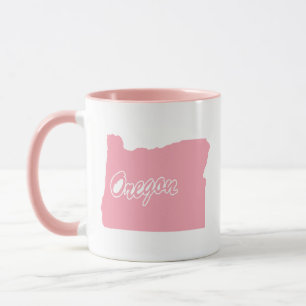 Taza Estado Rosa De Oregon Shape Mug