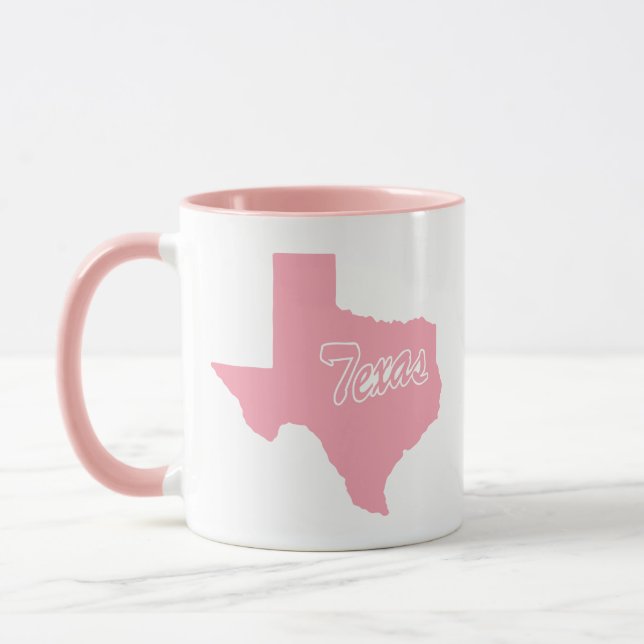 Taza Estado Rosa De Texas Shape Mug (Izquierda)