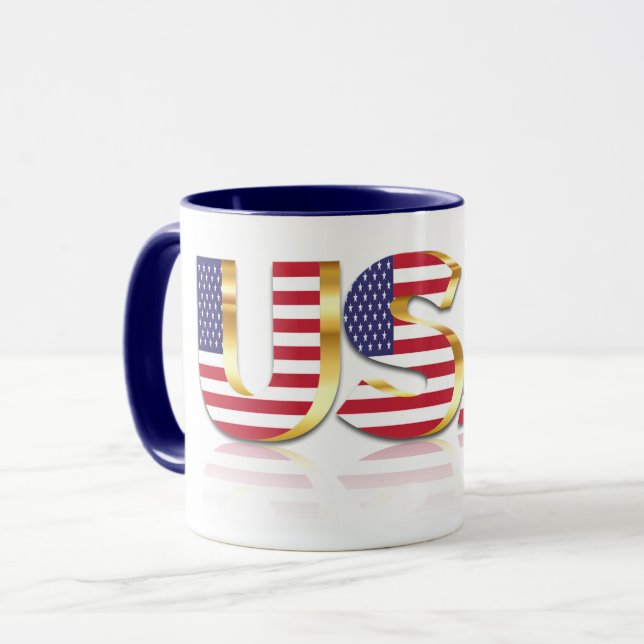 Taza Estados Unidos de América Bandera Mug (Anverso izquierdo)
