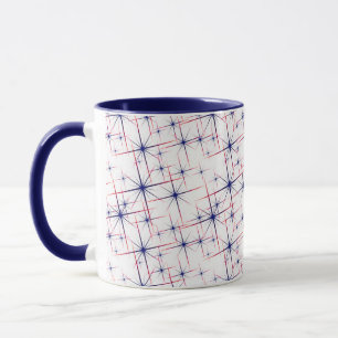 Taza Estallidos de estrellas rojas, blancas y azules