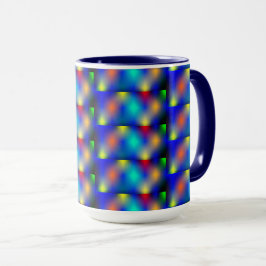 Taza Estampa colorida, 'escama quadrada'.