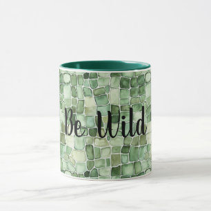Taza Estampa de caimán verde Sé salvaje