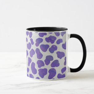 Taza Estampa de dalmata púrpura y blanca