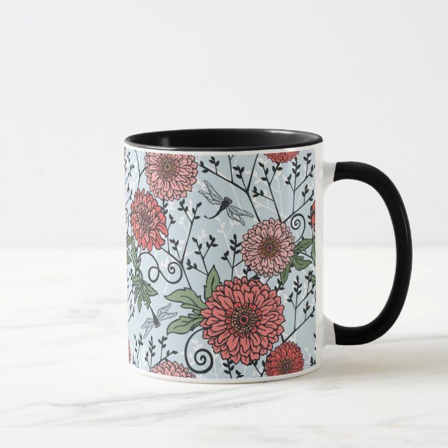 Taza Estampado de flores 3 (Derecha)