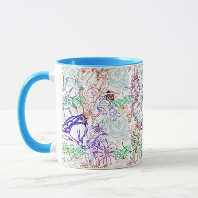 Taza Estampado de flores 9 (Izquierda)
