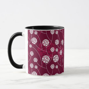 Taza Estampado de flores abstracto