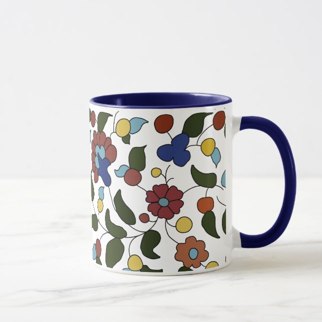 Taza Estampado de flores armenio (Derecha)