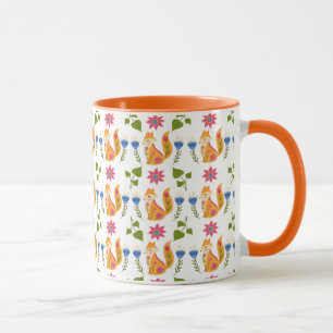 Taza Estampado de flores astuto en colores pastel