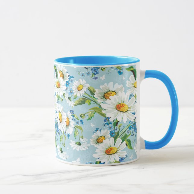 Taza Estampado de flores brillante hermoso elegante 2 (Derecha)