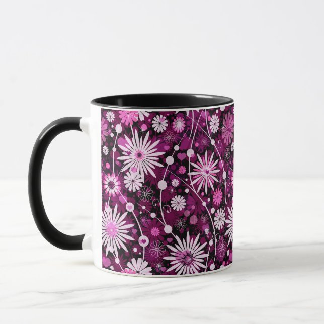 Taza Estampado de flores de la tarjeta del día de San (Izquierda)