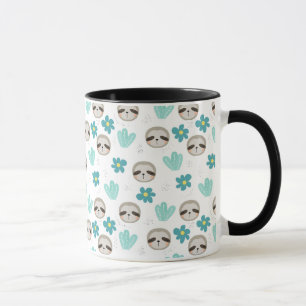 Taza Estampado de flores dulce de la pereza