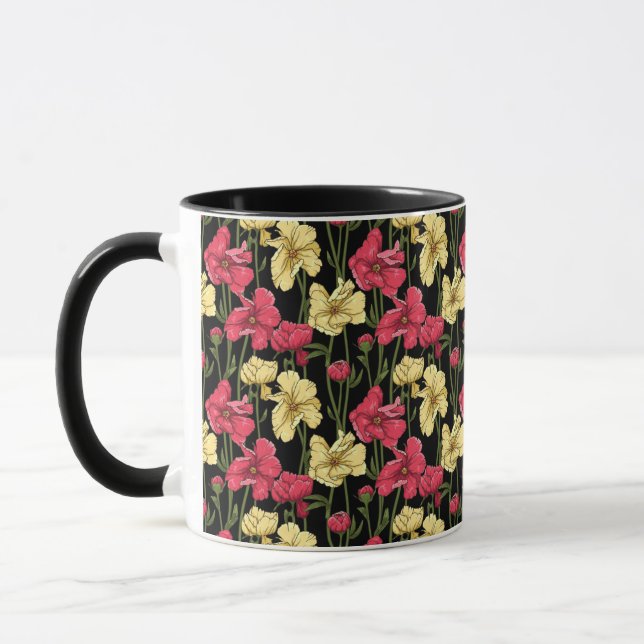 Taza Estampado de flores elegante 2 (Izquierda)