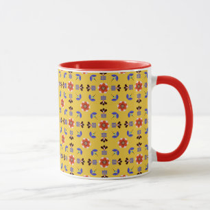 Taza Estampado de flores geométrico del estilo