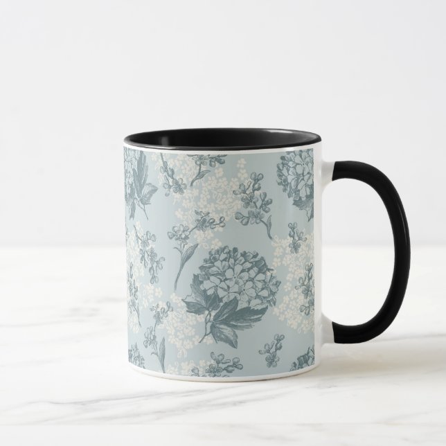 Taza Estampado de flores retro con las flores del (Derecha)