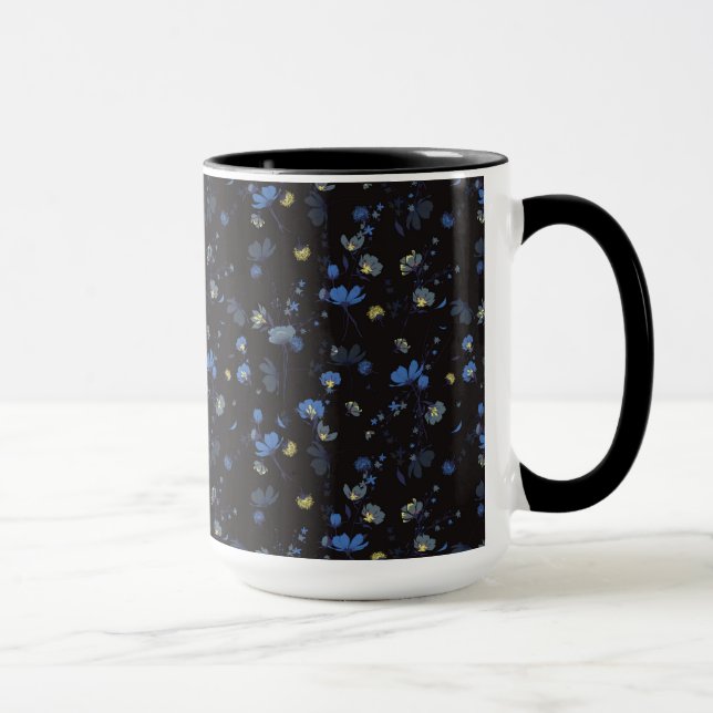 Taza Estampado de flores soplado viento (Derecha)