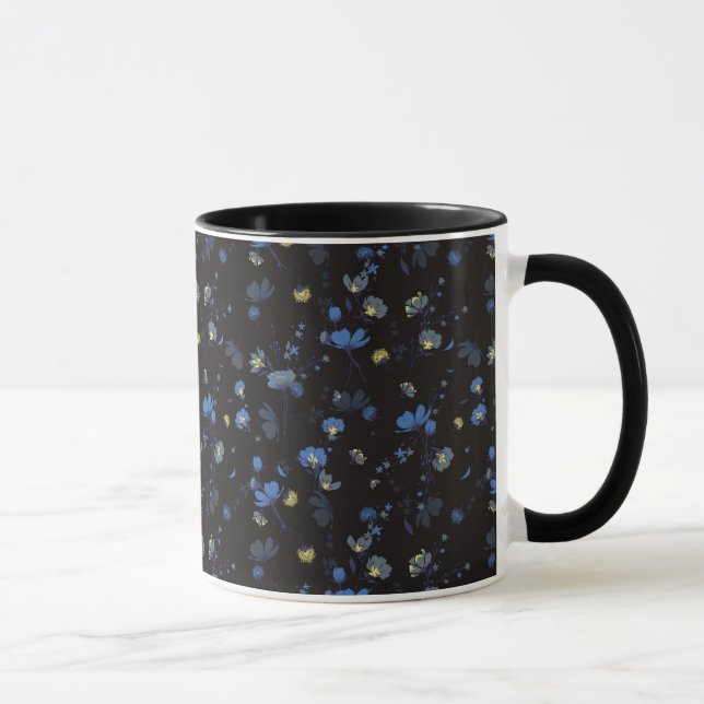Taza Estampado de flores soplado viento (Derecha)