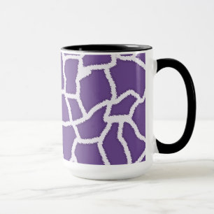 Taza Estampado de girafa oscuro de la lavanda; Pizarra