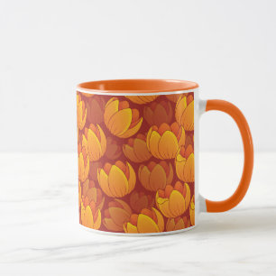 Taza Estampado de plores de oro