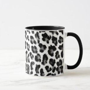 Taza Estampado leopardo blanco y negro
