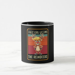 Taza Están comiendo los renos divertido Trump MAGA